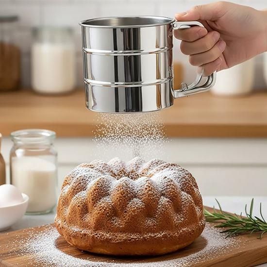 Imaginea din Sita de bucatarie din otel inoxidabil cu cana de masurat