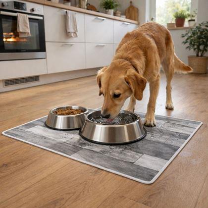 Imaginea din Covoraș antiderapant 90x60 cm - lemn patinat