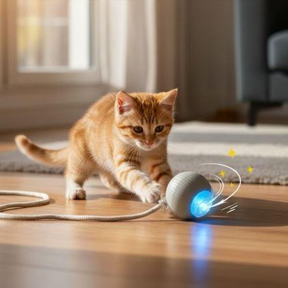 Imaginea din Minge de jucărie reîncărcabilă cu mișcare pentru animale