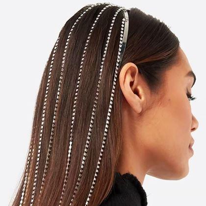 Imaginea din Bentiță decorativă cu lanțuri cu strasuri