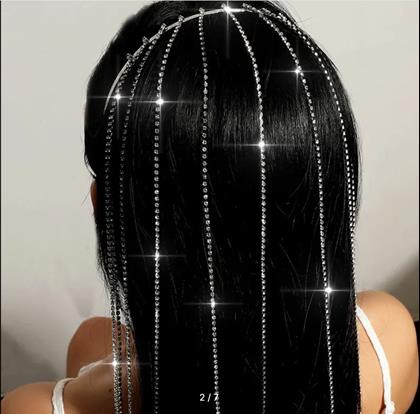 Imaginea din Bentiță decorativă cu lanțuri cu strasuri