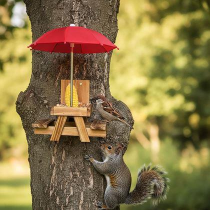 Imaginea din Hrană pentru păsări din lemn