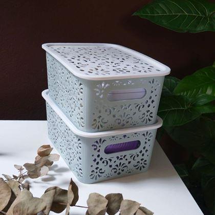 Imaginea din Cutie de depozitare cu capac mică  -  roz, mica