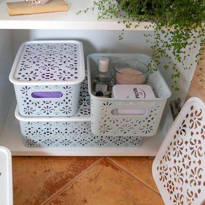 Imaginea din Cutie de depozitare cu capac mică  -  roz, mica