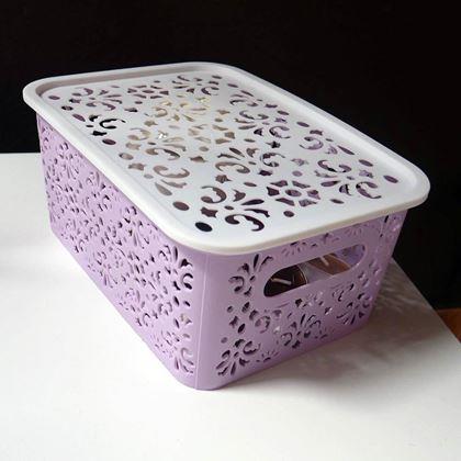 Imaginea din Cutie de depozitare cu capac mică  -  roz, mica