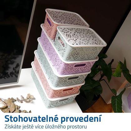 Imaginea din Cutie de depozitare cu capac mică  -  roz, mica