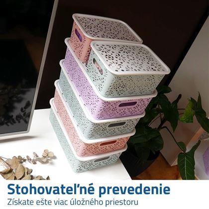 Imaginea din Cutie de depozitare cu capac mică  -  roz, mica