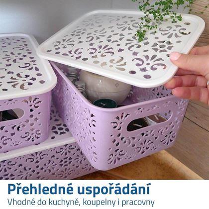 Imaginea din Cutie de depozitare cu capac mică  -  roz, mica