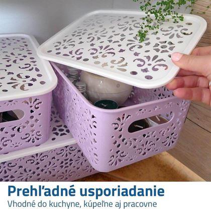 Imaginea din Cutie de depozitare cu capac mică  -  roz, mica