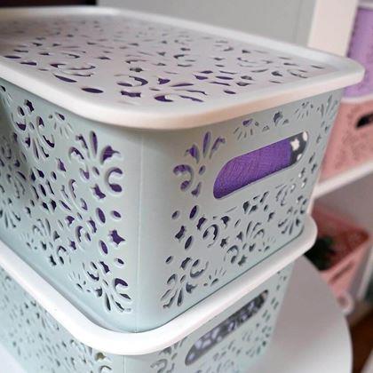 Imaginea din Cutie de depozitare cu capac mică  -  roz, mica