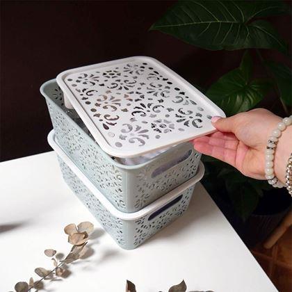 Imaginea din Cutie de depozitare cu capac mică  -  roz, mica