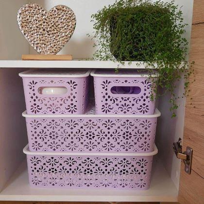 Imaginea din Cutie de depozitare cu capac mică  -  roz, mica