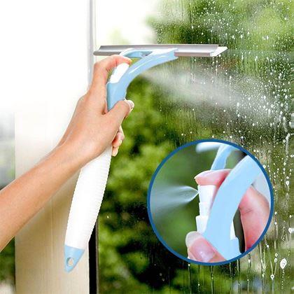 Imaginea din Racletă curățat geamuri cu pulverizator  - albastru