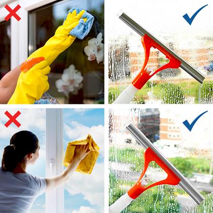 Imaginea din Racletă curățat geamuri cu pulverizator  - albastru