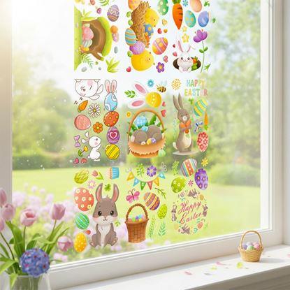 Imaginea Set mare de autocolante de Paște pentru fereastră, 9 coli