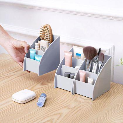 Imaginea din Organizator pentru birou cu compartimente  -  gri deschis