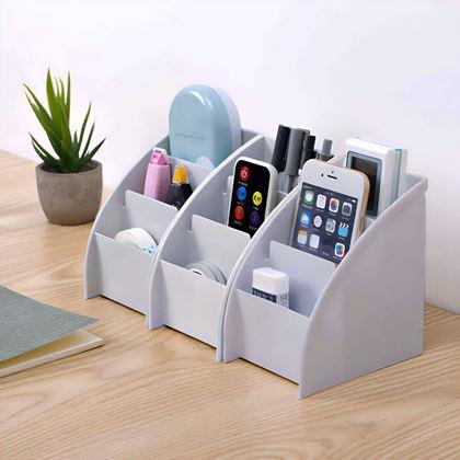 Imaginea din Organizator pentru birou cu compartimente  -  gri deschis