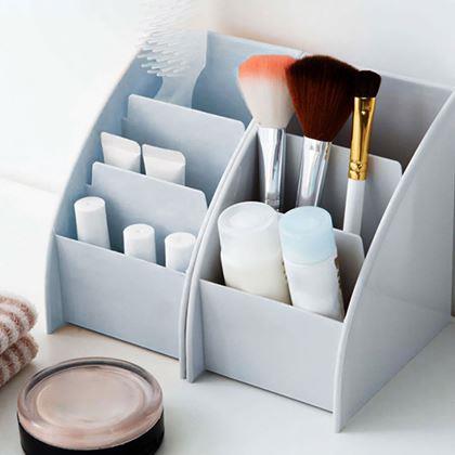 Imaginea din Organizator pentru birou cu compartimente  -  gri deschis