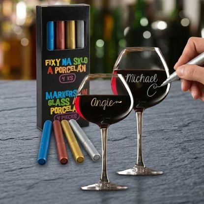 Imaginea Markere pentru sticlă și porțelan 4 buc