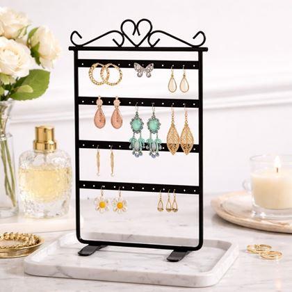 Imaginea din Suport pentru bijuterii și cercei din metal  -  negru