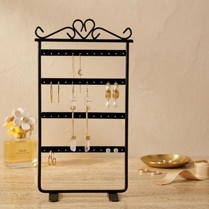 Imaginea din Suport pentru bijuterii și cercei din metal  -  negru