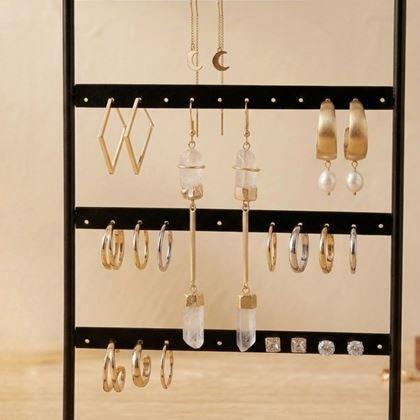 Imaginea din Suport pentru bijuterii și cercei din metal  -  negru