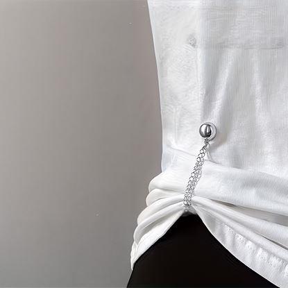 Imaginea Clema magnetică pentru scurtarea pantalonilor cu lanț – argintie