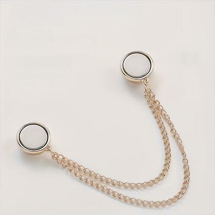 Imaginea din Clema magnetică pentru scurtarea pantalonilor cu lanț – argintie