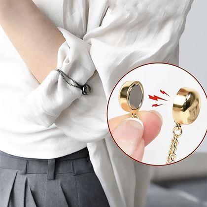 Imaginea din Clema magnetică pentru scurtarea pantalonilor cu lanț – argintie
