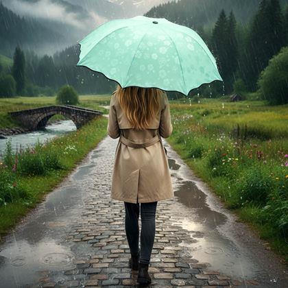 Imaginea din Umbrelă magică pliabilă -  mentolată