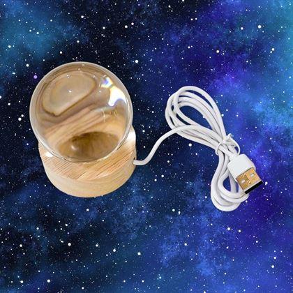 Imaginea din Minge de sticlă cu LED luminos - pisică