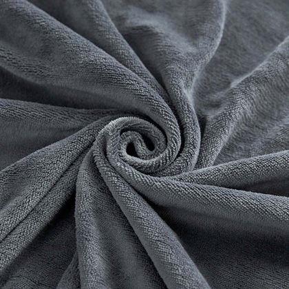 Imaginea din Cearceaf de pat microplush 180 x 200 cm  - gri închis