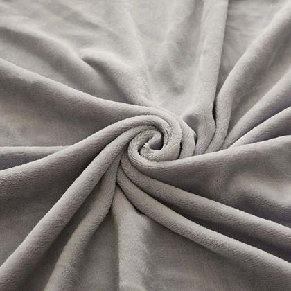 Imaginea din Cearceaf de pat microplush 90 x 200 cm  - gri deschis