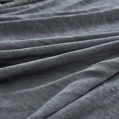 Imaginea din Cearceaf de pat microplush 90 x 200 cm  - gri închis