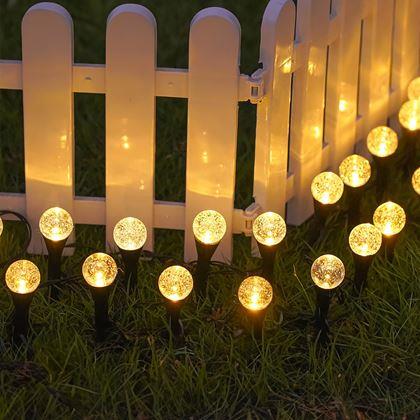 Imaginea din Lumină LED solară pentru sol cu efect de bule - 10 puncte luminoase