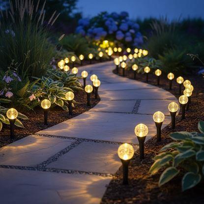 Imaginea Lămpi solare cu bule pentru sol, set de 10 bucăți