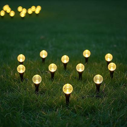 Imaginea din Lumină LED solară pentru sol cu efect de bule - 10 puncte luminoase
