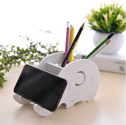 Imaginea din Suport de birou pentru pixuri/telefon - elefant