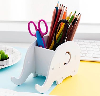 Imaginea din Suport de birou pentru pixuri/telefon - elefant