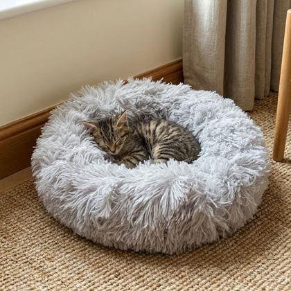 Imaginea din Pat pentru pisici, pufos, diametru 40 cm