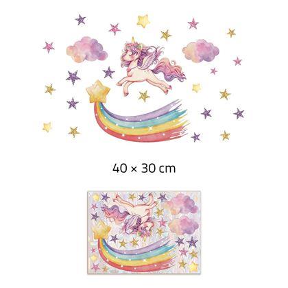 Imaginea din Autocolant pentru fereastră pentru copii - unicorn
