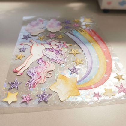 Imaginea din Autocolant pentru fereastră pentru copii - unicorn