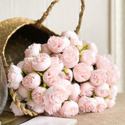 Imaginea din Buchetă artificială - bujor, 9 tulpini