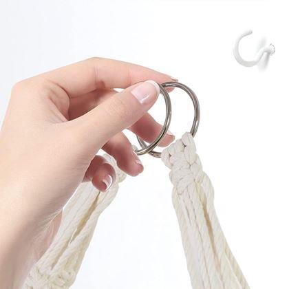 Imaginea din Etajeră suspendată macrame, 2 niveluri