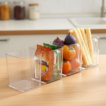 Imaginea din Organizator transparent pentru frigider și cămară cu mâner