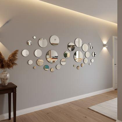 Imaginea din Etichete pentru perete/oglindă - rotițe 32 buc