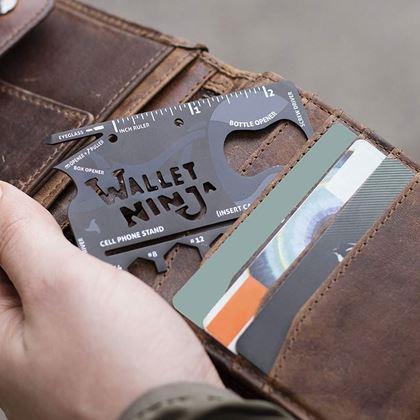 Imaginea din Card multifuncțional din oțel Wallet Ninja 18în1