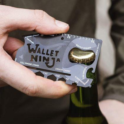 Imaginea din Card multifuncțional din oțel Wallet Ninja 18în1
