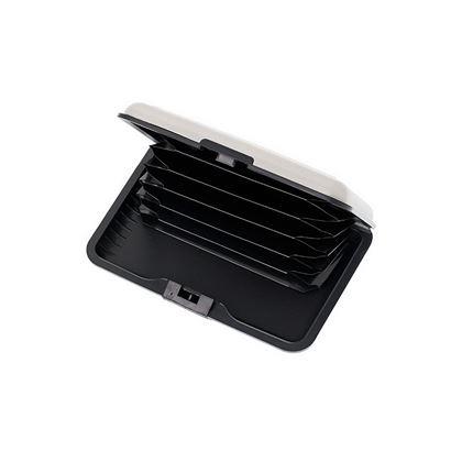 Imaginea din Portofel practic/cutie metalică pentru carduri - argintiu