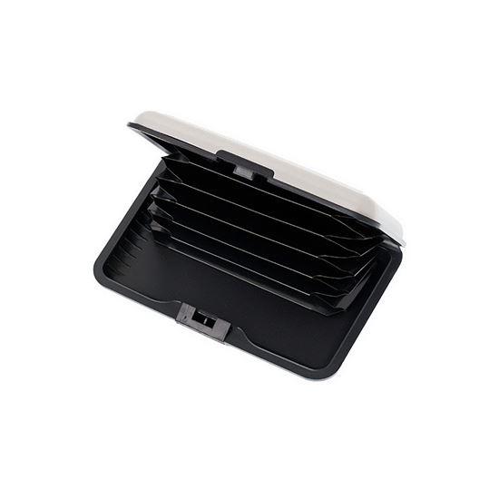 Imaginea din Portofel practic/cutie metalică pentru carduri - argintiu